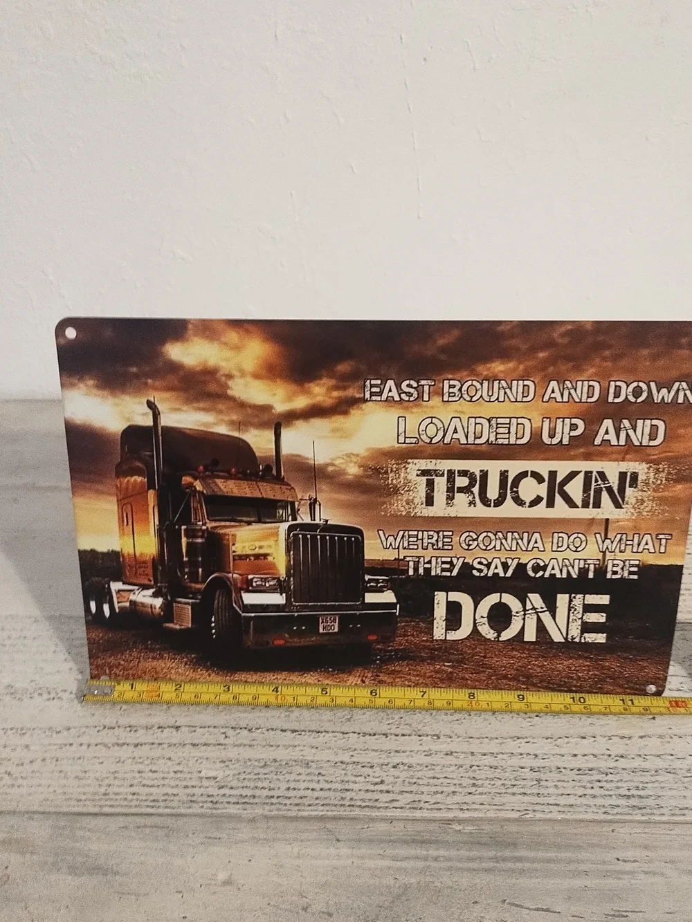 Metal Poster, Gift For Trucker, very good condition 12
